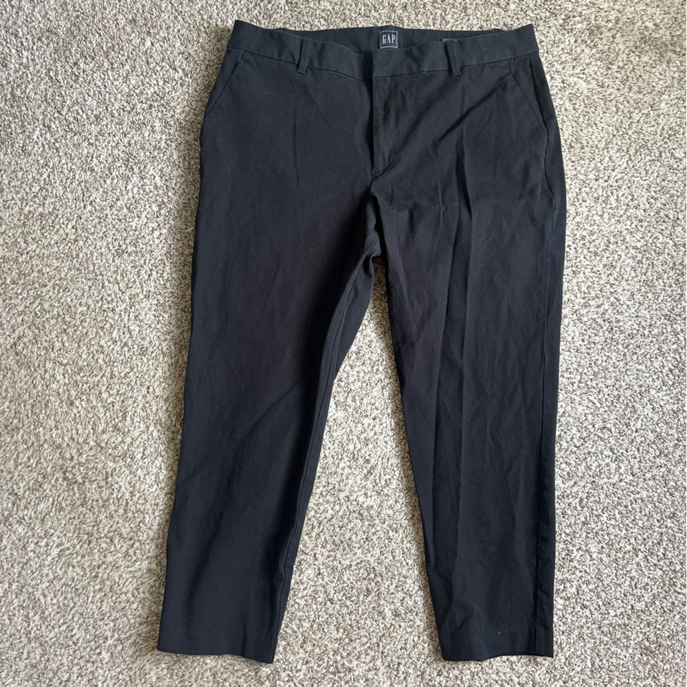 GAP Black Chinos Sleek Business Casual Office Neutral Formal Ankle Slim 18